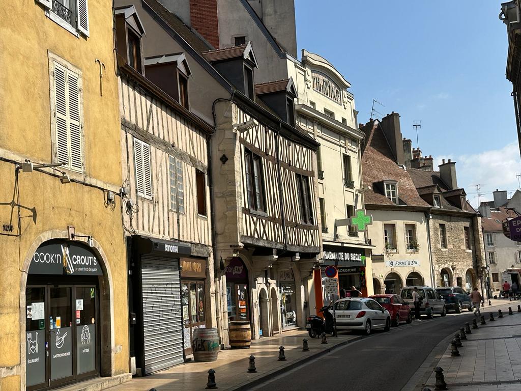 The winding streets of Dijon