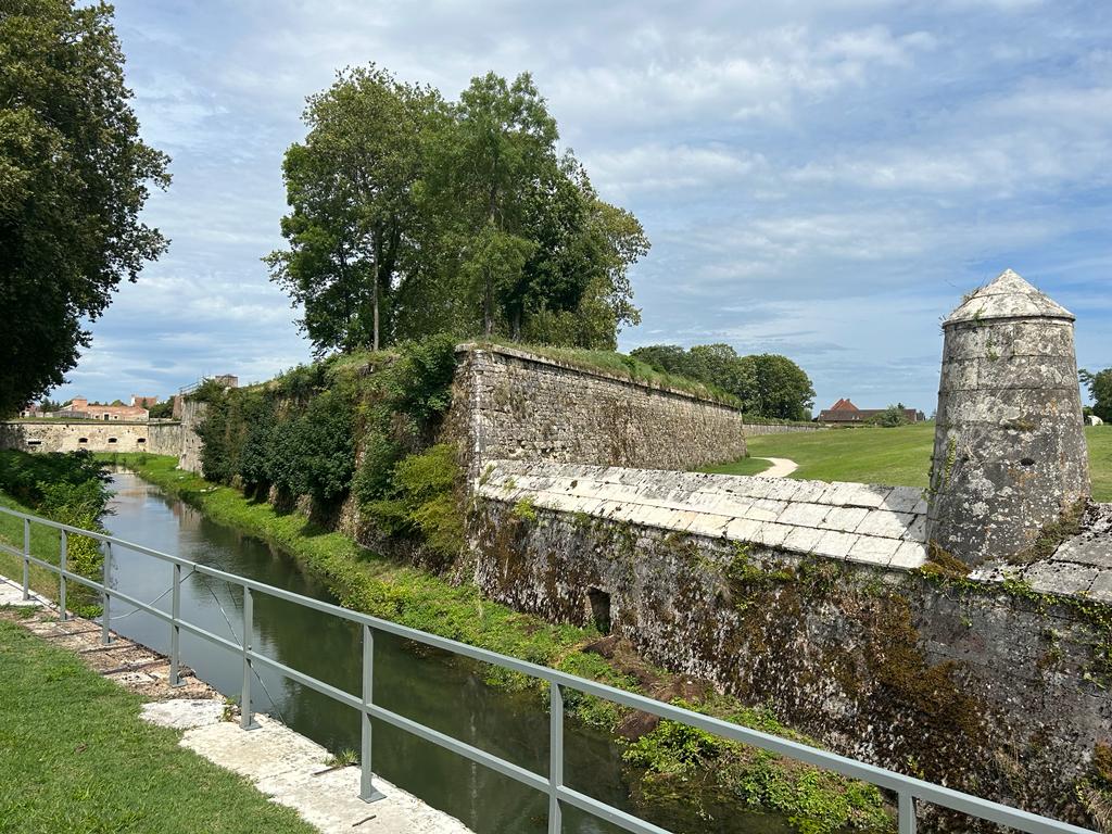 the moat of Chateau d'Auxonne