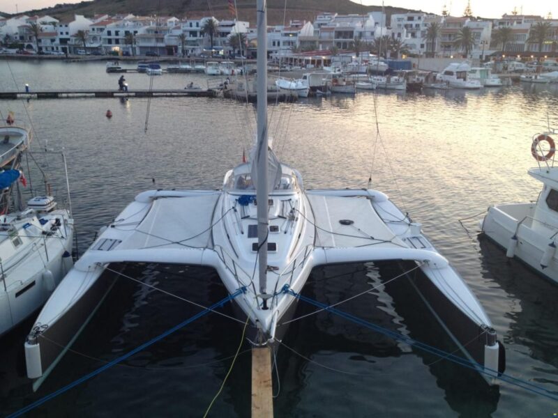 The Dragonfly Boat folded out ready for sailing