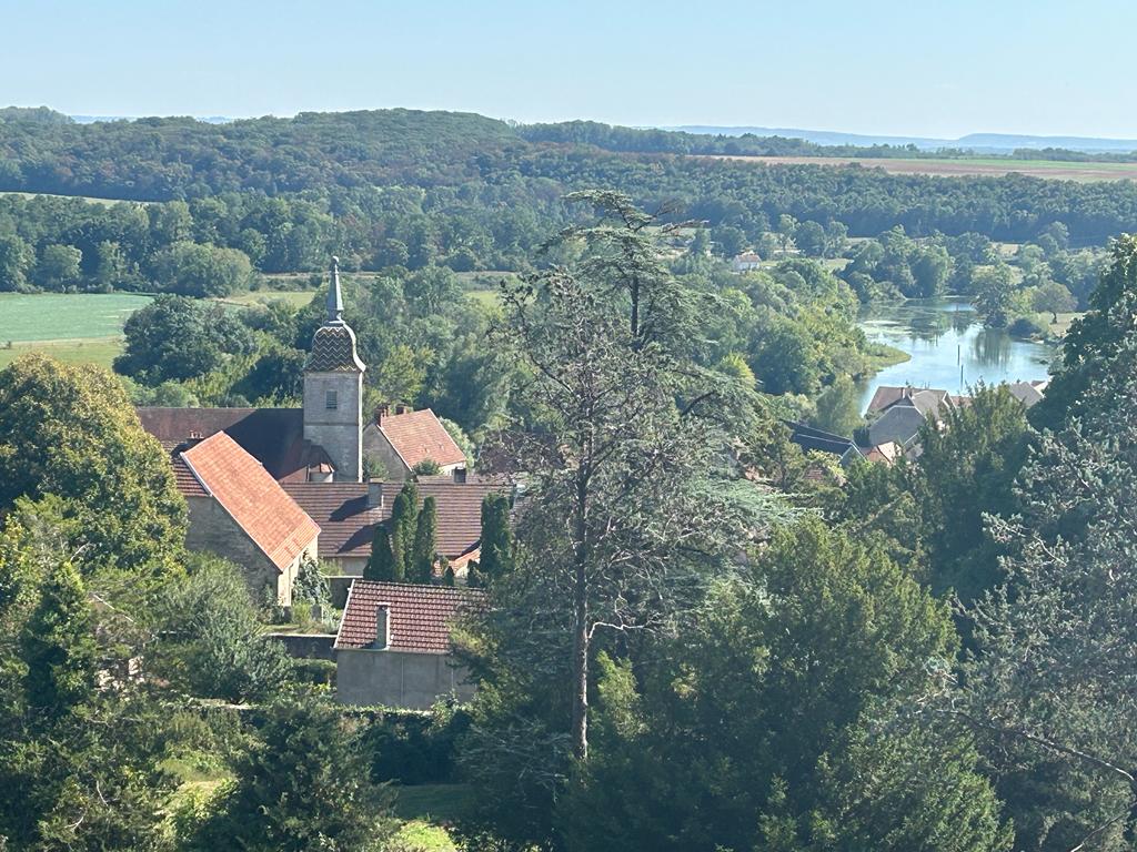 View down to our French canal boat