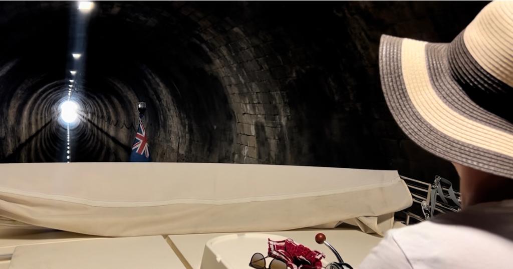 Canal cruising through St Albin's tunnel