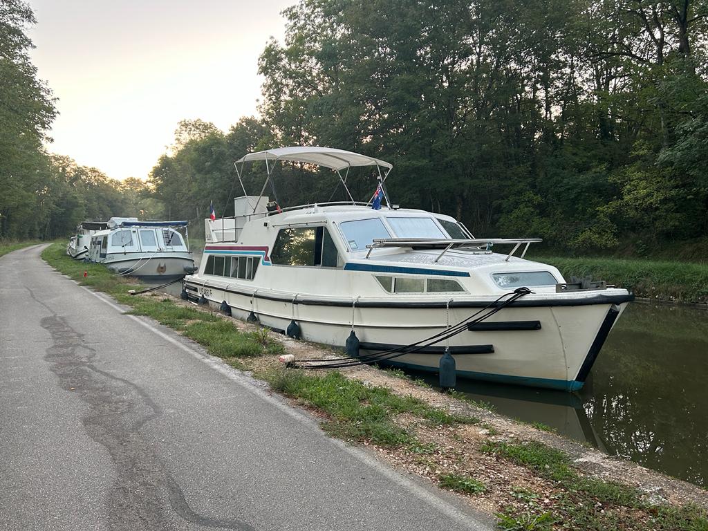 moored on the Canal du Centre